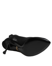 Dolce & Gabbana Black Silk Stretch Mesh Sock Boots Shoes Dolce & Gabbana