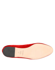 Red Velvet DG Heart Loafers Flats Shoes