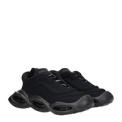 Black Fabric Chunky Sneakers