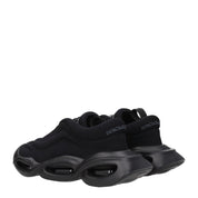 Black Fabric Chunky Sneakers
