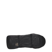 Black Fabric Chunky Sneakers
