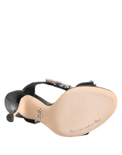 Dolce & Gabbana Black Keira Crystals Heels Sandals Shoes Dolce & Gabbana