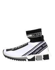White Black Sorrento Socks Sneakers Shoes