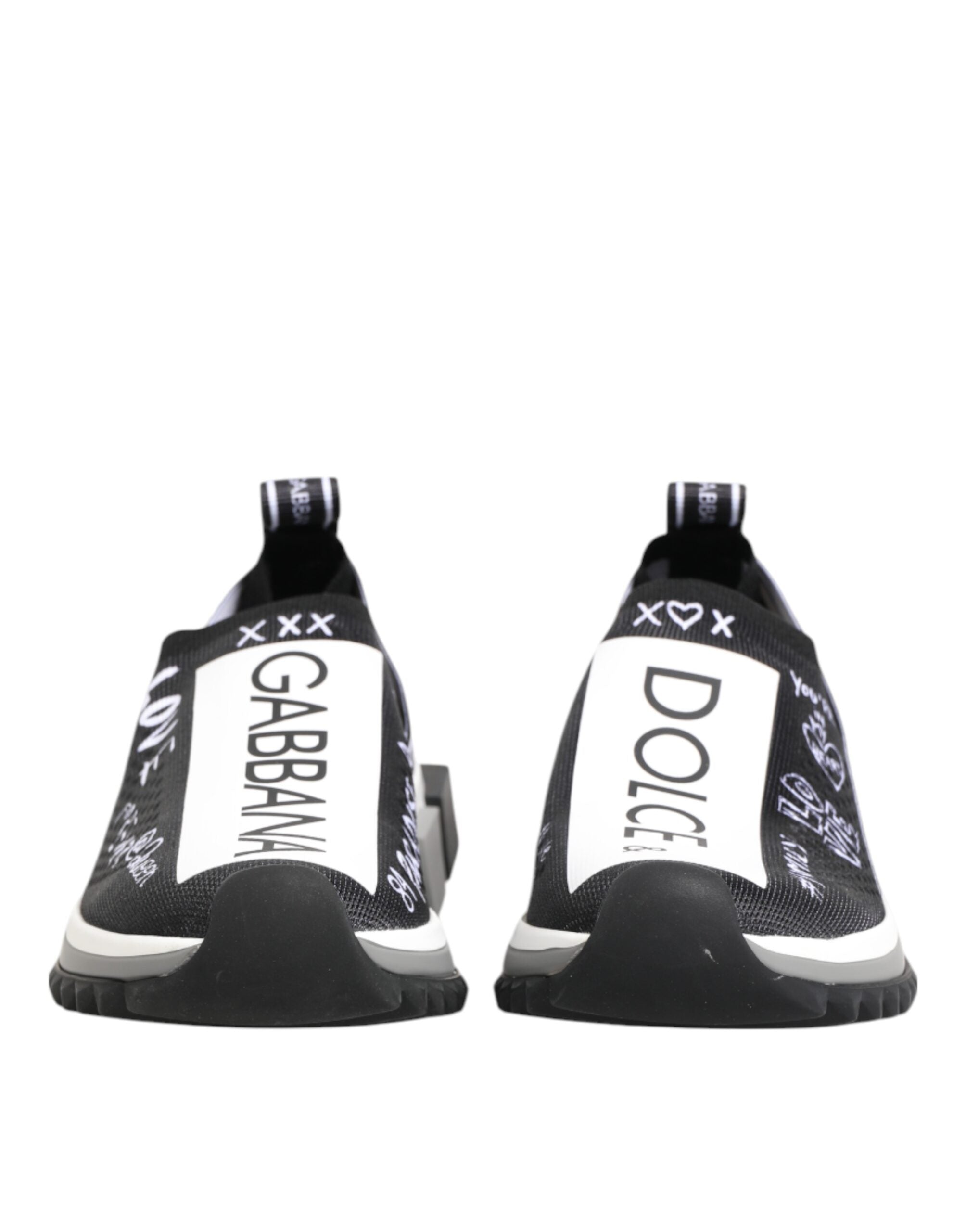 Dolce & Gabbana Black White Sorrento Low Top Sneakers Shoes Dolce & Gabbana
