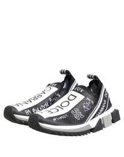 Dolce & Gabbana Black White Sorrento Low Top Sneakers Shoes Dolce & Gabbana