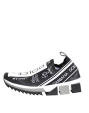 Dolce & Gabbana Black White Sorrento Low Top Sneakers Shoes Dolce & Gabbana