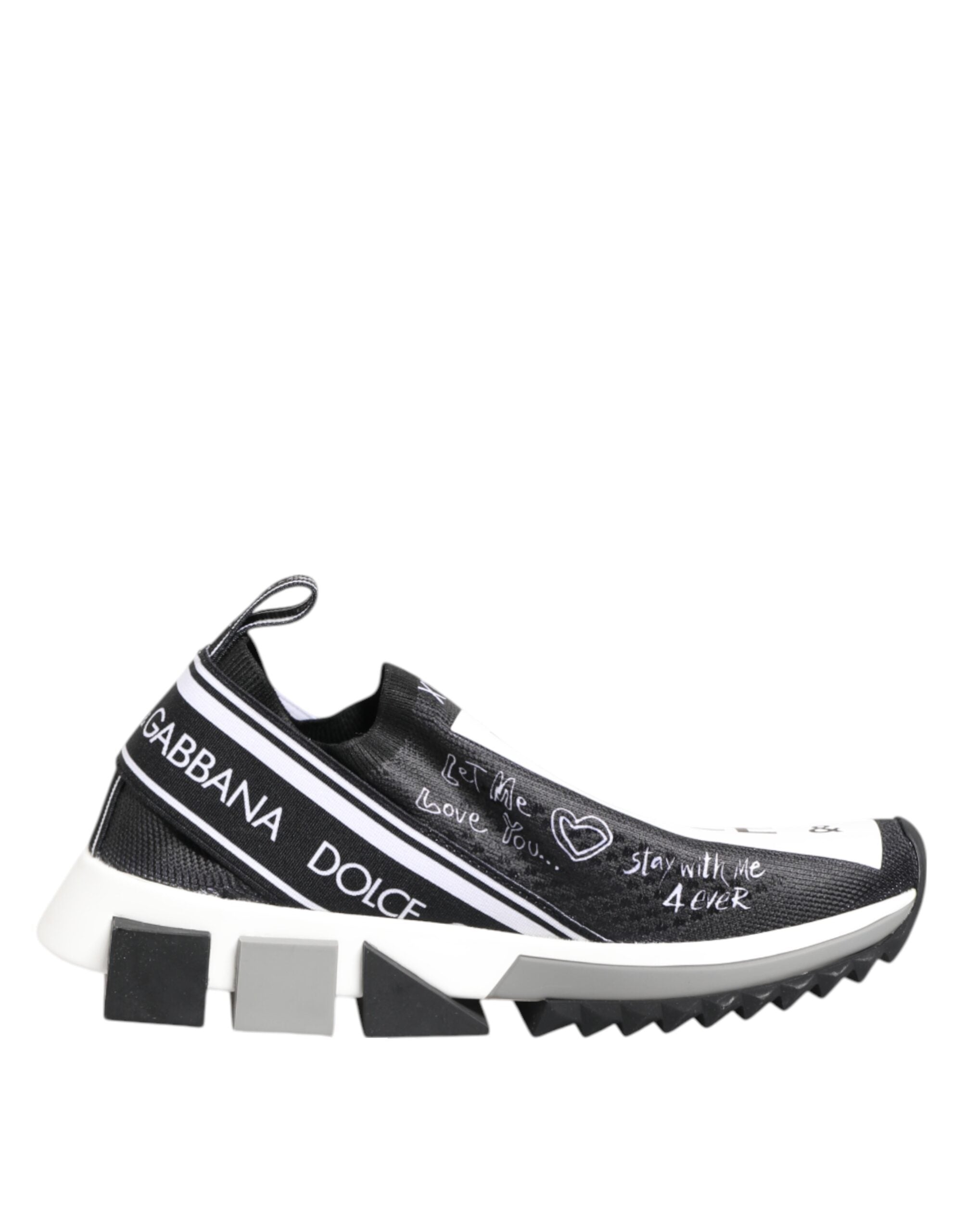 Dolce & Gabbana Black White Sorrento Low Top Sneakers Shoes Dolce & Gabbana