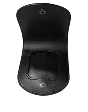 Dolce & Gabbana Black Exotic Skin Coin Condom Case Holder Pocket Wallet Dolce & Gabbana