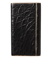 Black Leather Exotic Skin 3000mAh Power Bank Charger USB