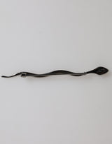 Dolce & Gabbana Black Brass Crystal Spilla Serpente Mens Brooch Pin