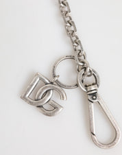 Silver Tone Brass DG Logo Detailing Chain Men Necklace