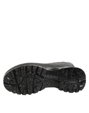 Metallic Black Pull On Rain Boots Men Shoes