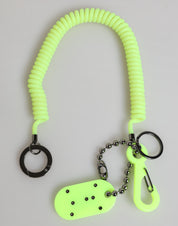 Green Springy Key Holder DG Logo Men's Keychain Keyring