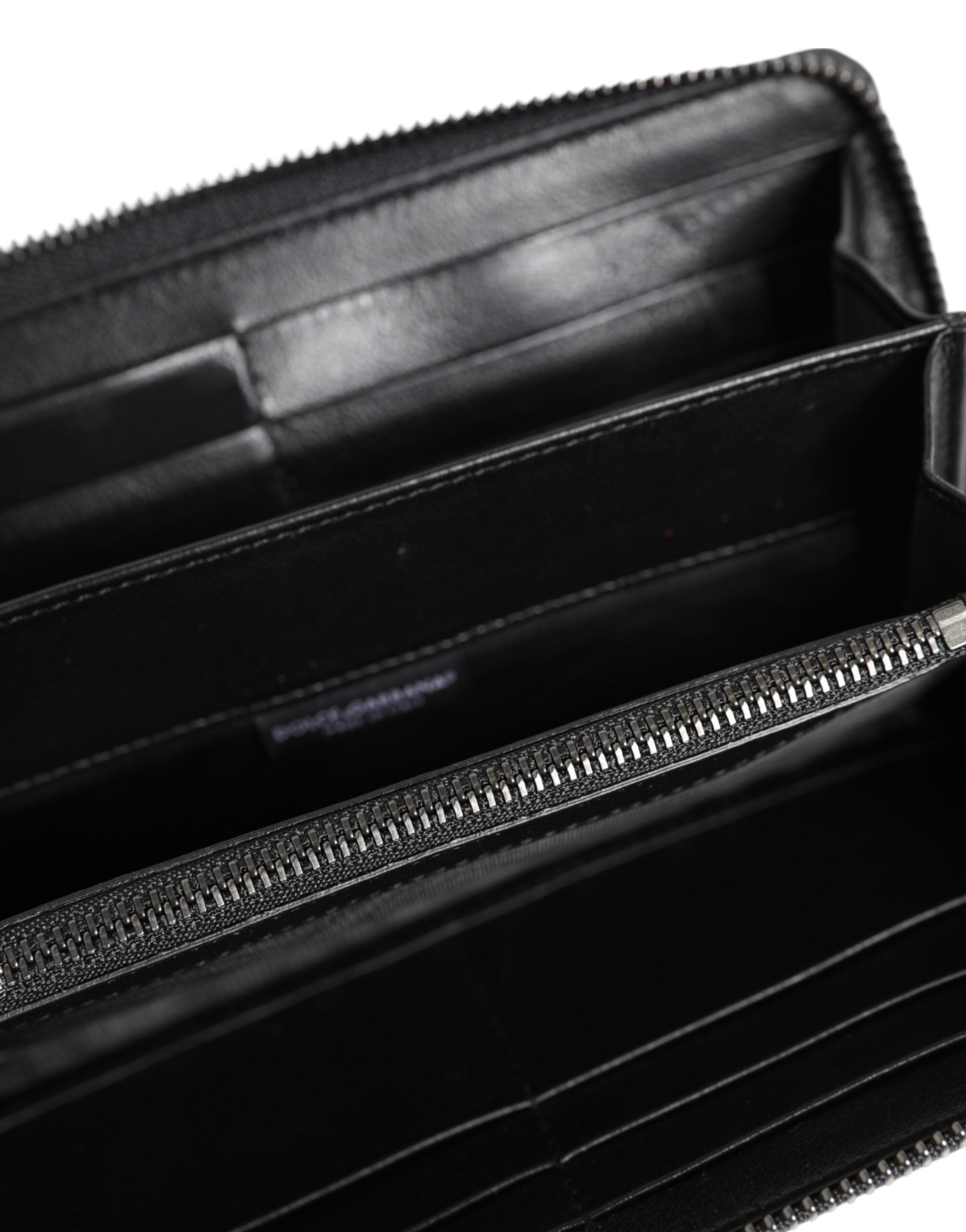 Dolce & Gabbana Black Blue Exotic Leather Men Continental Clutch Wallet Dolce & Gabbana