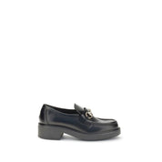 Gucci Black Calf Leather Bos Taurus Slip-On Loafers