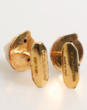 Brass Gold Tone Dog Puppy Men's Accessories Cufflink