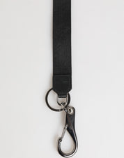 Black Burgundy Polyester DG Logo Men Keychain Keyring