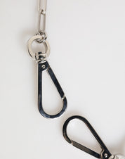Silver Tone Metal Chain DG Logo Pendant Men Necklace