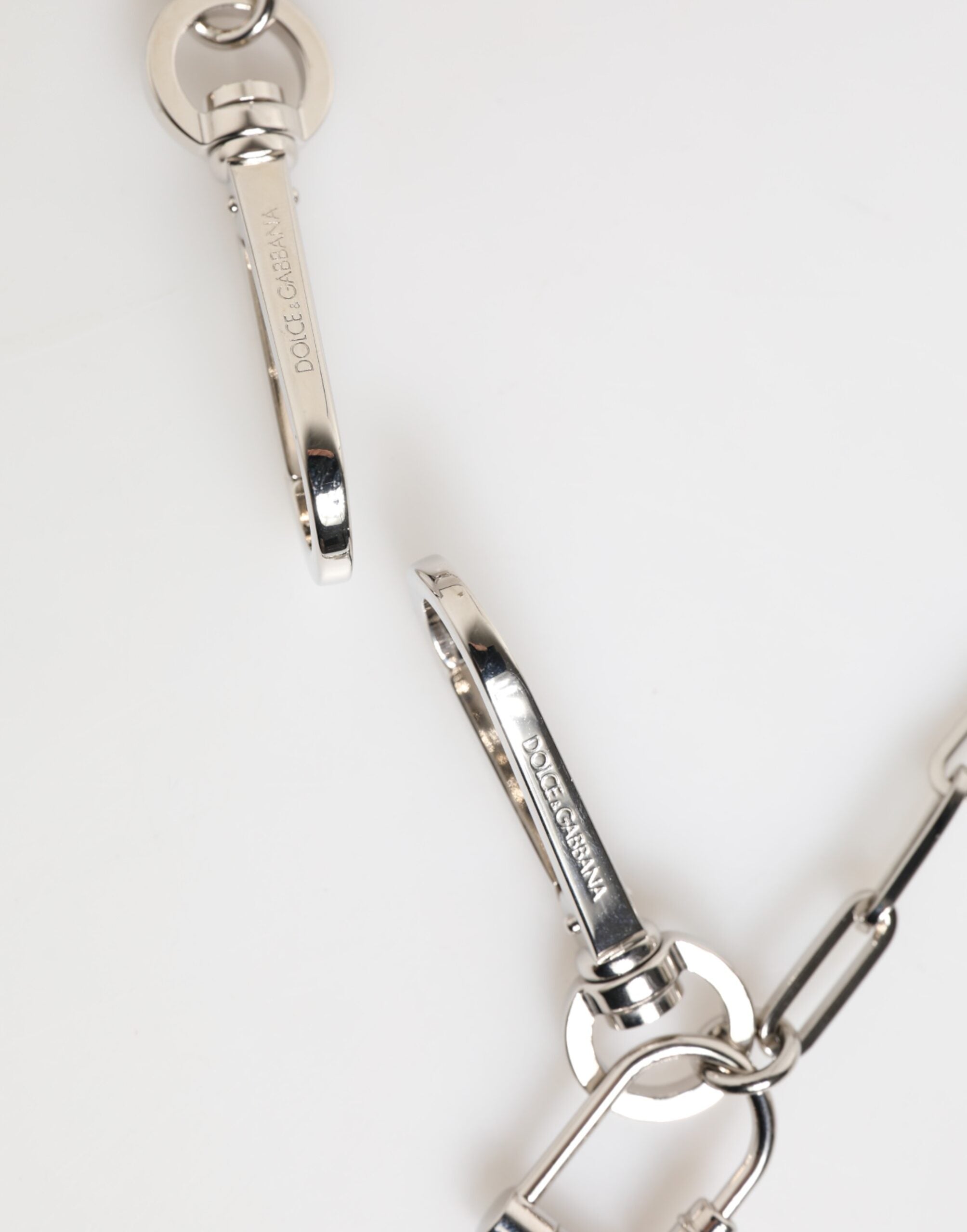 Silver Tone Metal Chain DG Logo Pendant Men Necklace