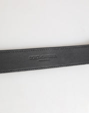 Silver Textured Leather Gold Tone Metal Neckband