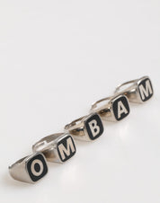 Dolce & Gabbana Silver Tone Brass Lettering Set 5 Pieces Adjustable Ring Dolce & Gabbana
