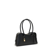 Black Polyester Shoulder Bag