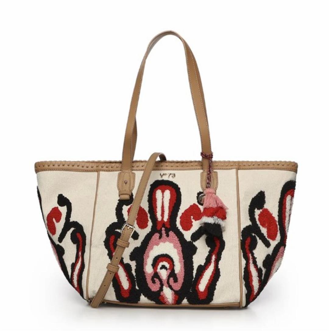 73BS9NA01 BORSE SHOPPING V73 Cuoio/Rosso 0000000331