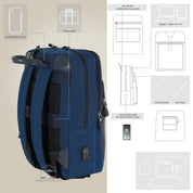 8911 Zaini Acciaio Blu 0000000767