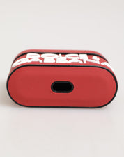 Red White Silicone Embossed Logo Accessory Airpods Case