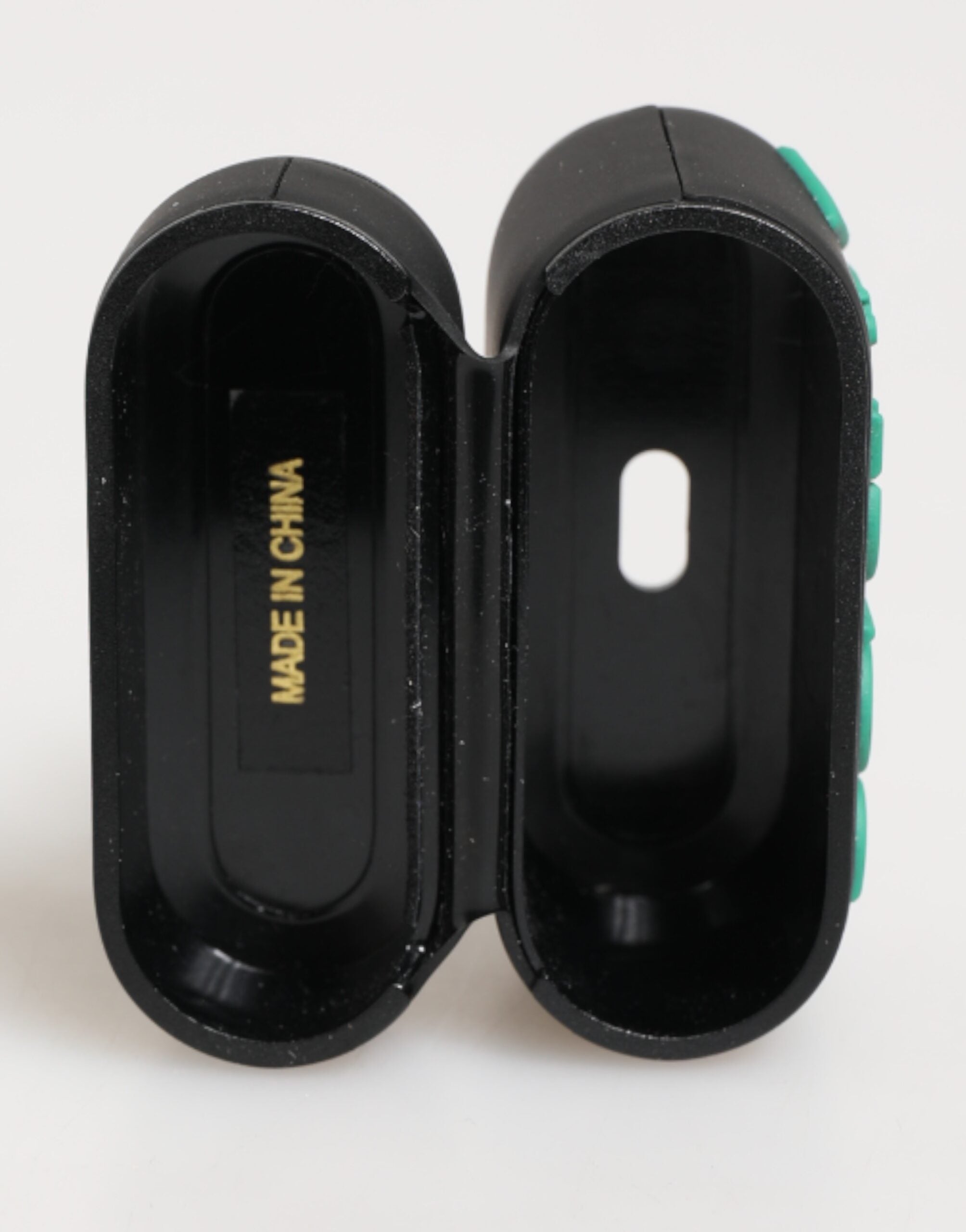 Black Mint Rubber Logo Embossed Accessory Airpods Case