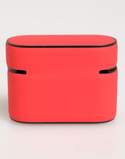 Red PVC DG Logo Embossed Men Flip Holder  Airpods Case