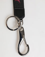 Black Burgundy Nylon DG Logo Crown Holder Keychain Keyring