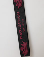 Black Burgundy Nylon DG Logo Crown Holder Keychain Keyring