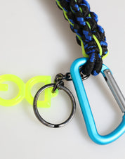 Multicolor Polyester Tape String DG Logo Keychain  Keyring