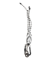 Black White Polyester Tape String DG Logo Keychain Keyring