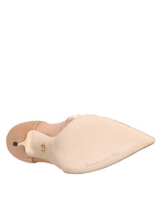 Dolce & Gabbana Cipria Nude Satin Mesh Stiletto Pumps Shoes Dolce & Gabbana
