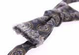 Blue Silk Baroque Fantasi Tied Bow Tie Papillon