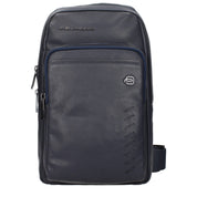 Blue Leather Crossbody Bag