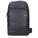 Blue Leather Crossbody Bag