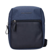 Blue Fabric Crossbody Bag