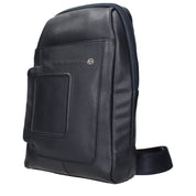 Blue Leather Crossbody Bag
