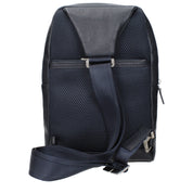 Blue Leather Crossbody Bag