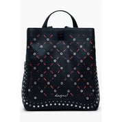 Nero Polyurethane Women Mini Backpack