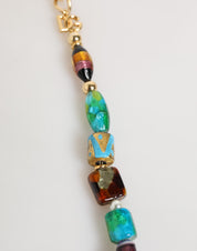 Dolce & Gabbana Multicolor Murano Glass Beads Brass Women Jewelry Necklace Dolce & Gabbana