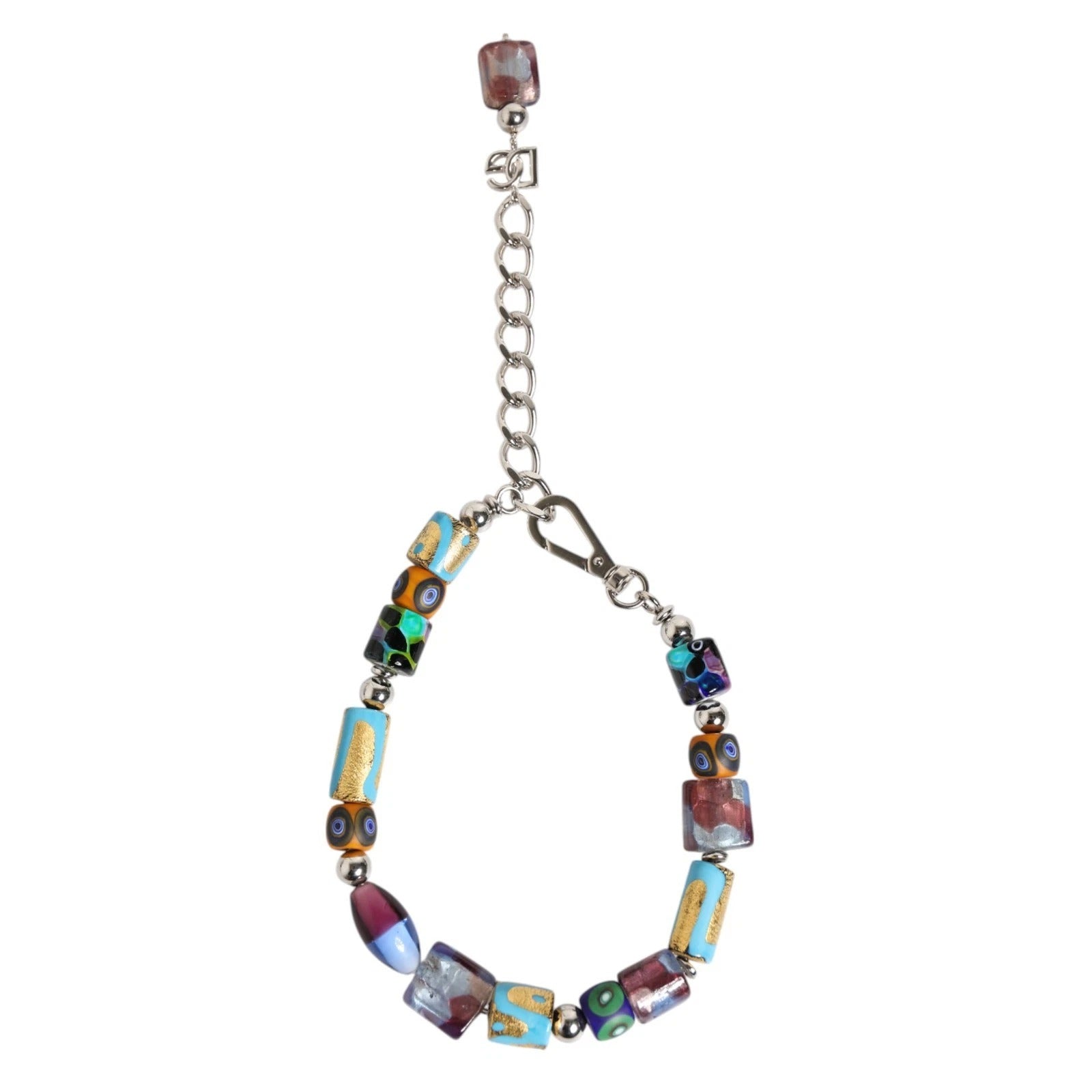 Dolce & Gabbana Multicolor Murano Glass Beads Brass Zamak Necklace Dolce & Gabbana