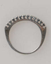 Sterling Silver 925 Band Pave CZ Crystal Eternity Ring
