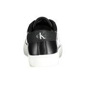 Black Polyester Men's Sneaker