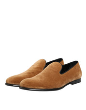 Brown Suede Slip On Men Loafers Formal Shoes