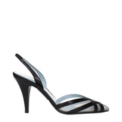 Black Leather High Heel Pumps