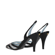 Black Leather High Heel Pumps